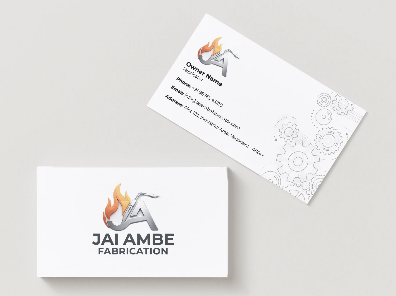 Jai Ambe Fabrication Brand Identity Cover