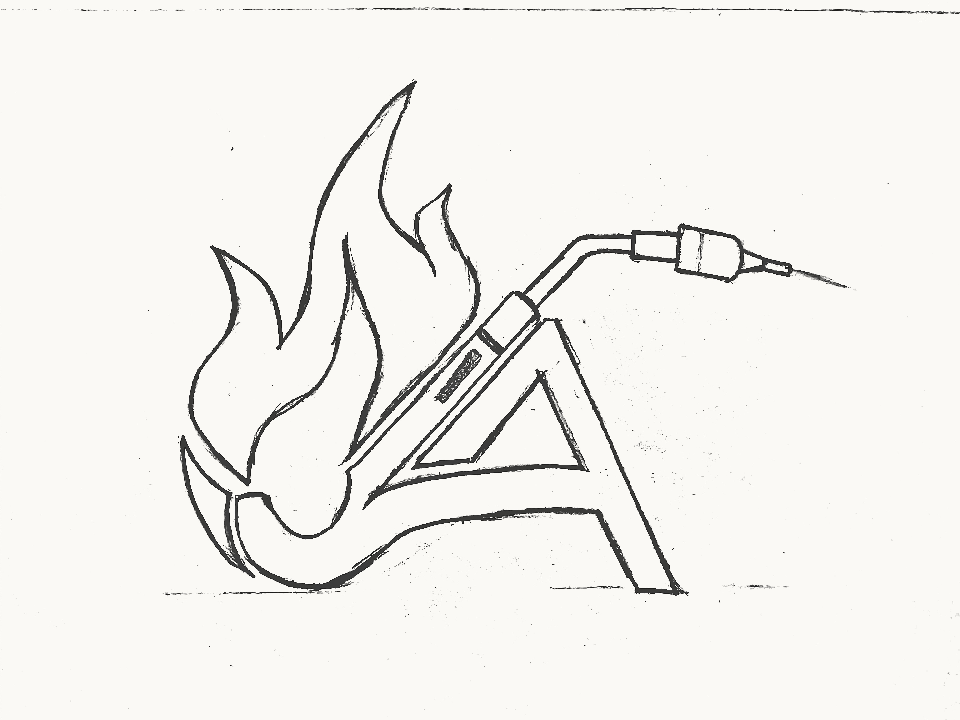 Pencil Sketch 01 — Structural Letterform Exploration