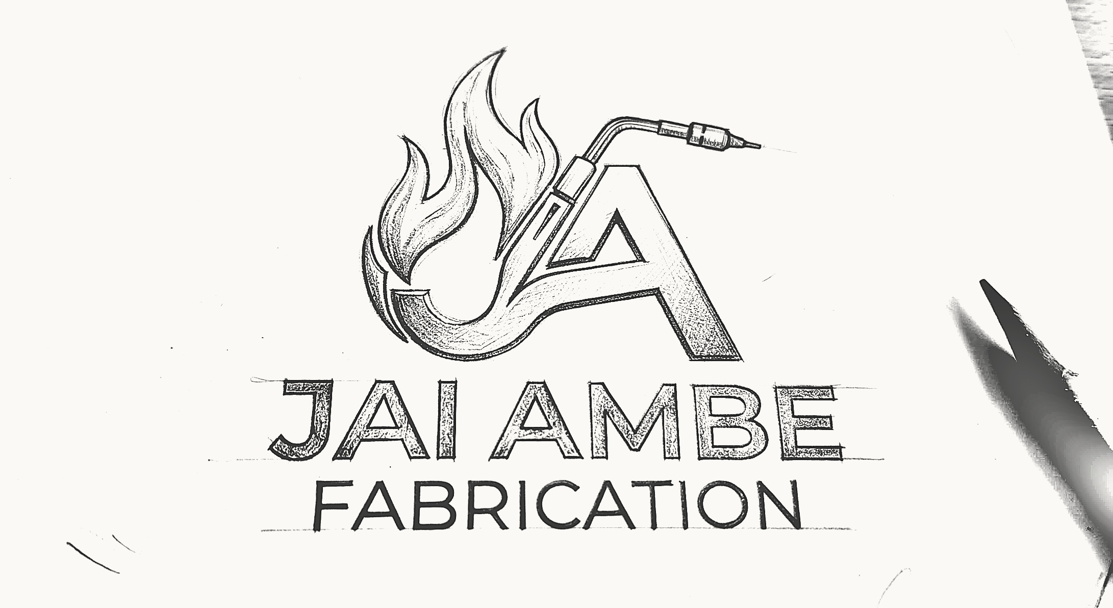 Pencil Sketch 03 — Silhouette & Emblem Refinement